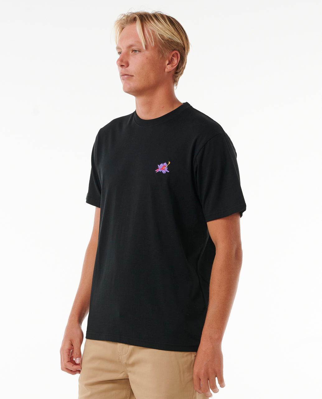 SURF REVIVAL HOFFMAN HIBISC T - black