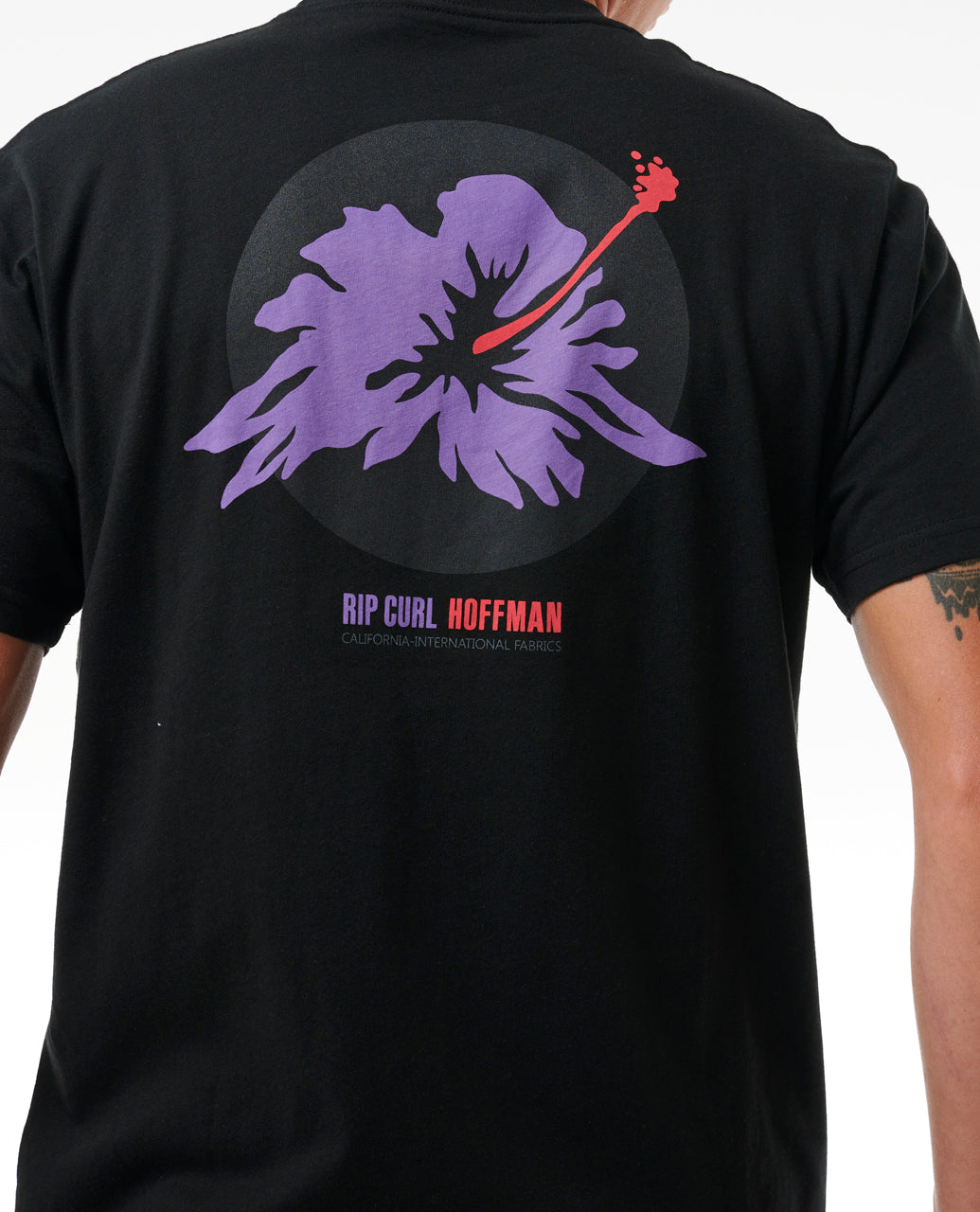 SURF REVIVAL HOFFMAN HIBISC T - black