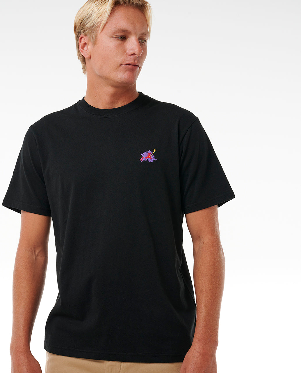 SURF REVIVAL HOFFMAN HIBISC T - black