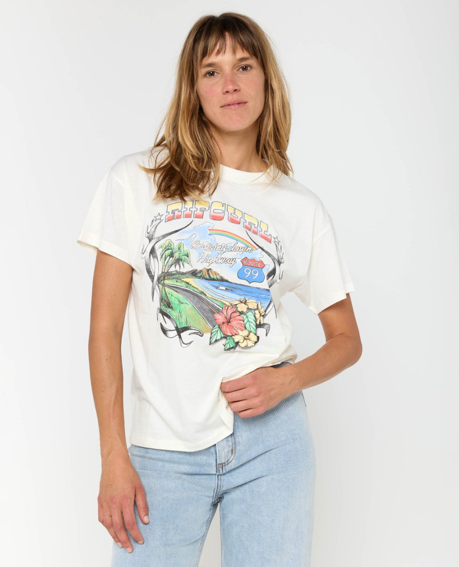 PACIFIC RIDER RELAXED TEE - bone
