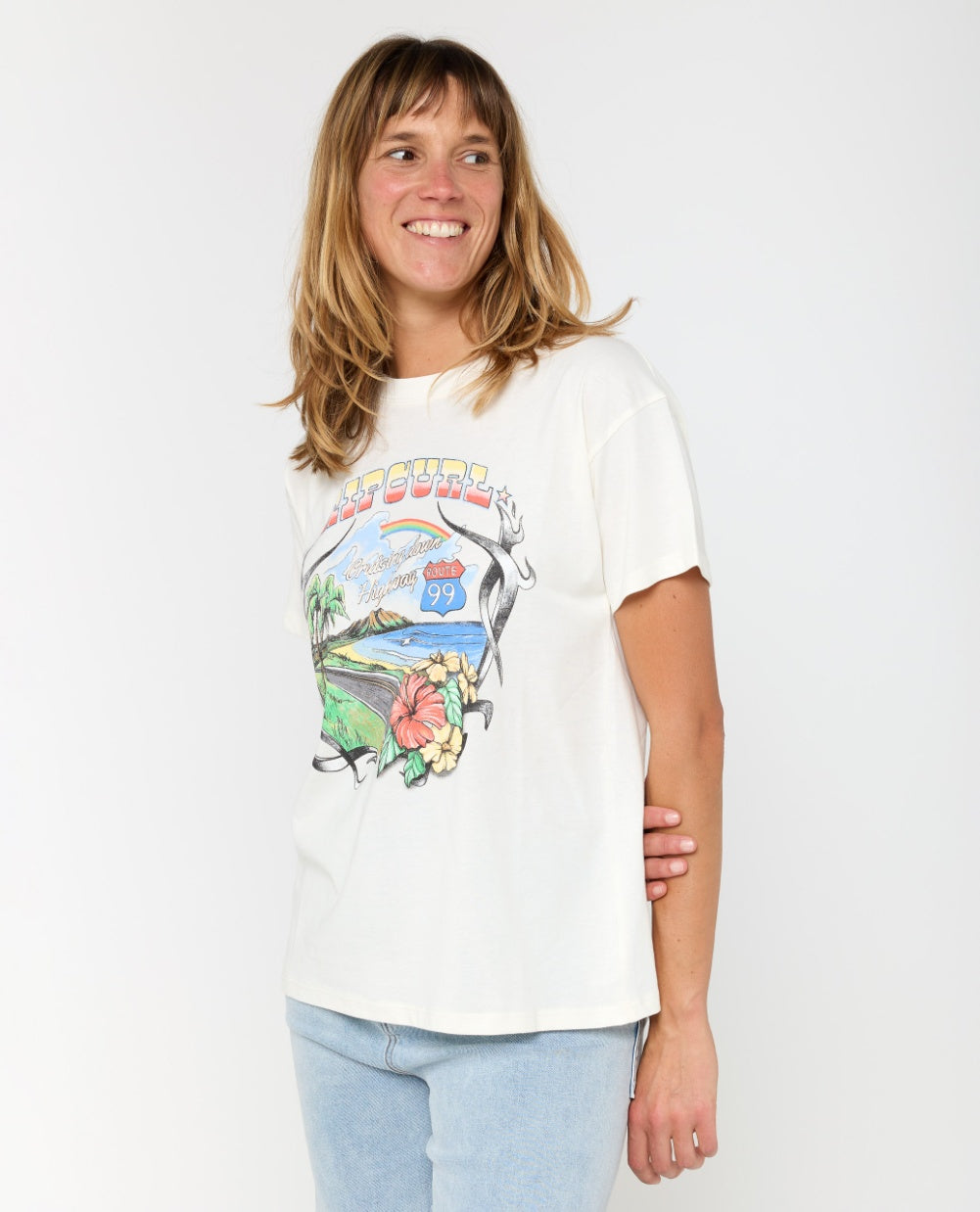 PACIFIC RIDER RELAXED TEE - bone