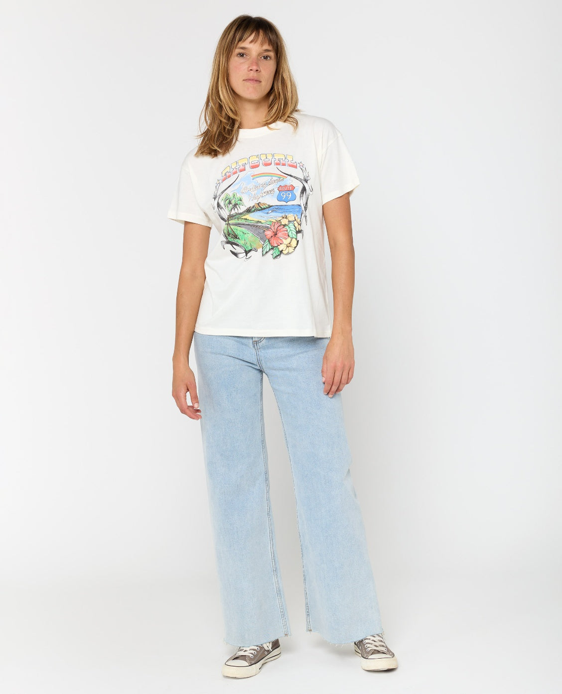PACIFIC RIDER RELAXED TEE - bone