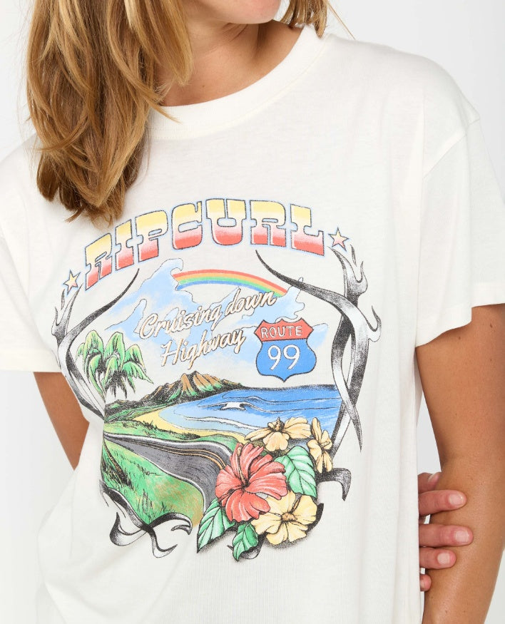 PACIFIC RIDER RELAXED TEE - bone