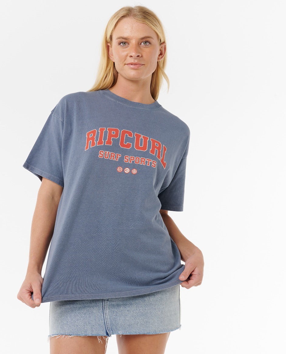 VARSITY SPORTS HERITAGE TEE - blue grey
