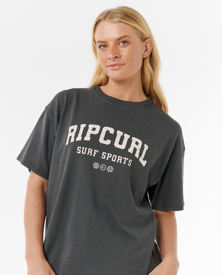 VARSITY SPORTS HERITAGE TEE - washed black