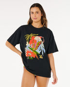 WAVE CREST HERITAGE TEE - black