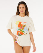 WAVE CREST HERITAGE TEE - vanilla