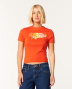 CARIOCA FITTED TEE - red orange