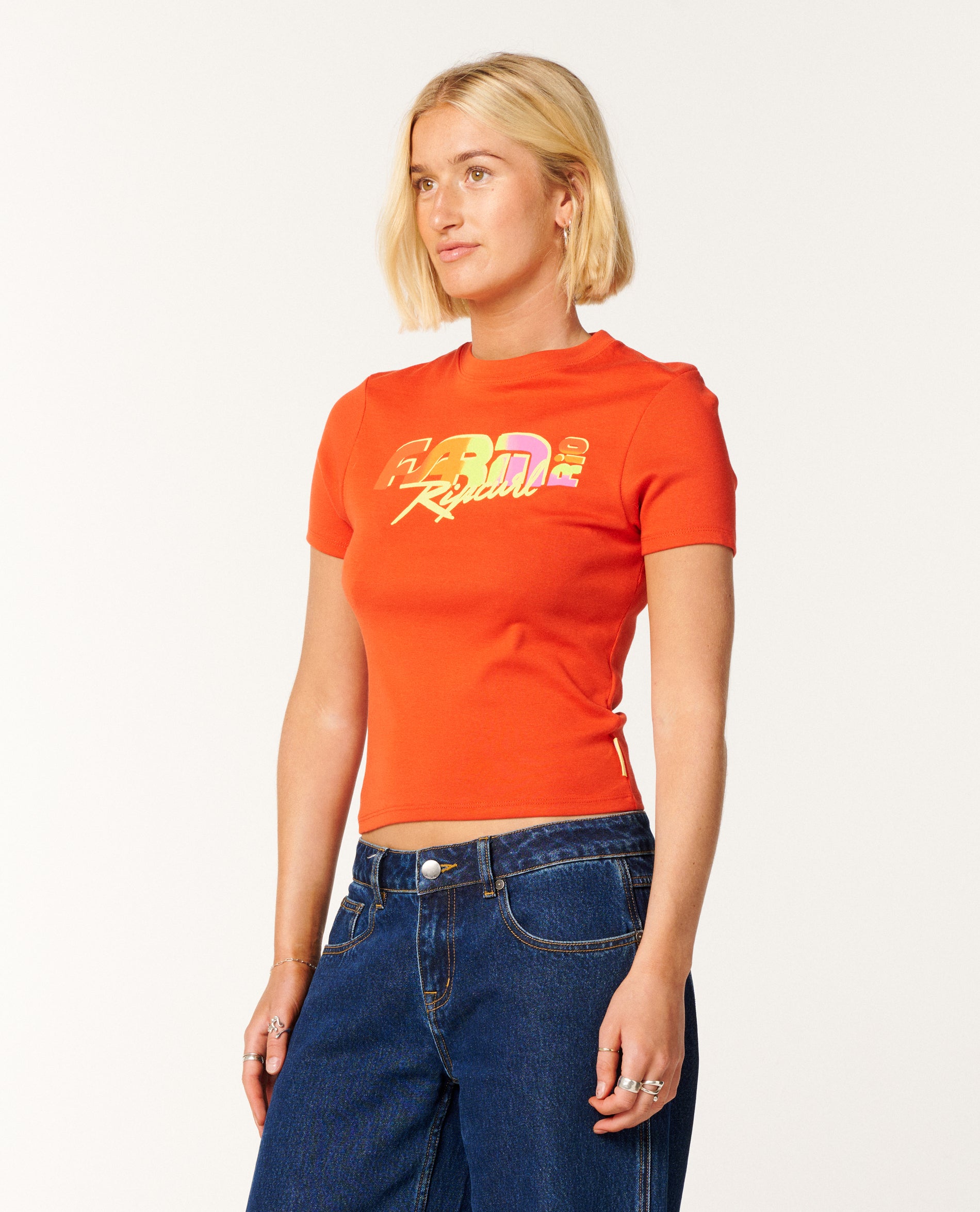 CARIOCA FITTED TEE - red orange