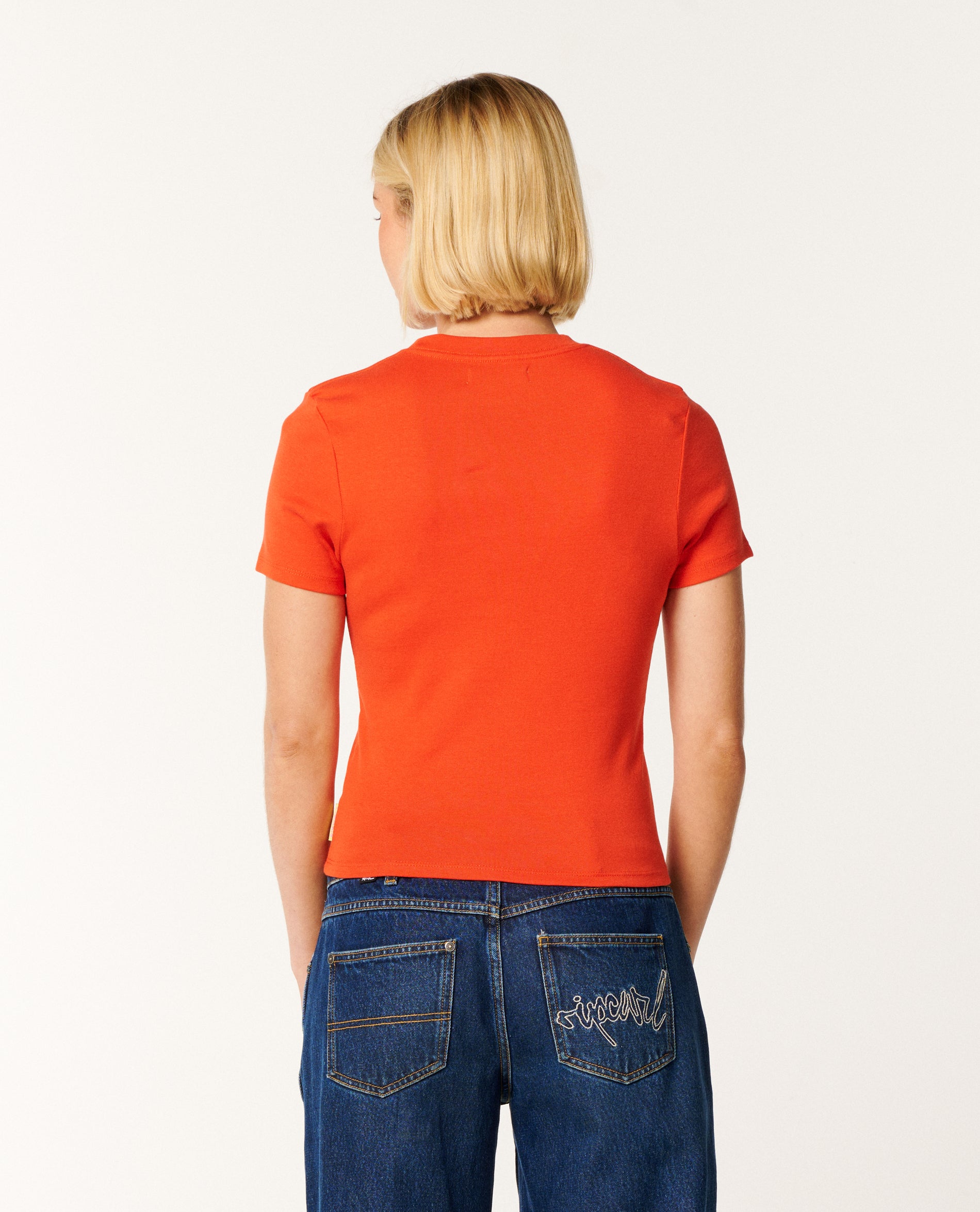 CARIOCA FITTED TEE - red orange