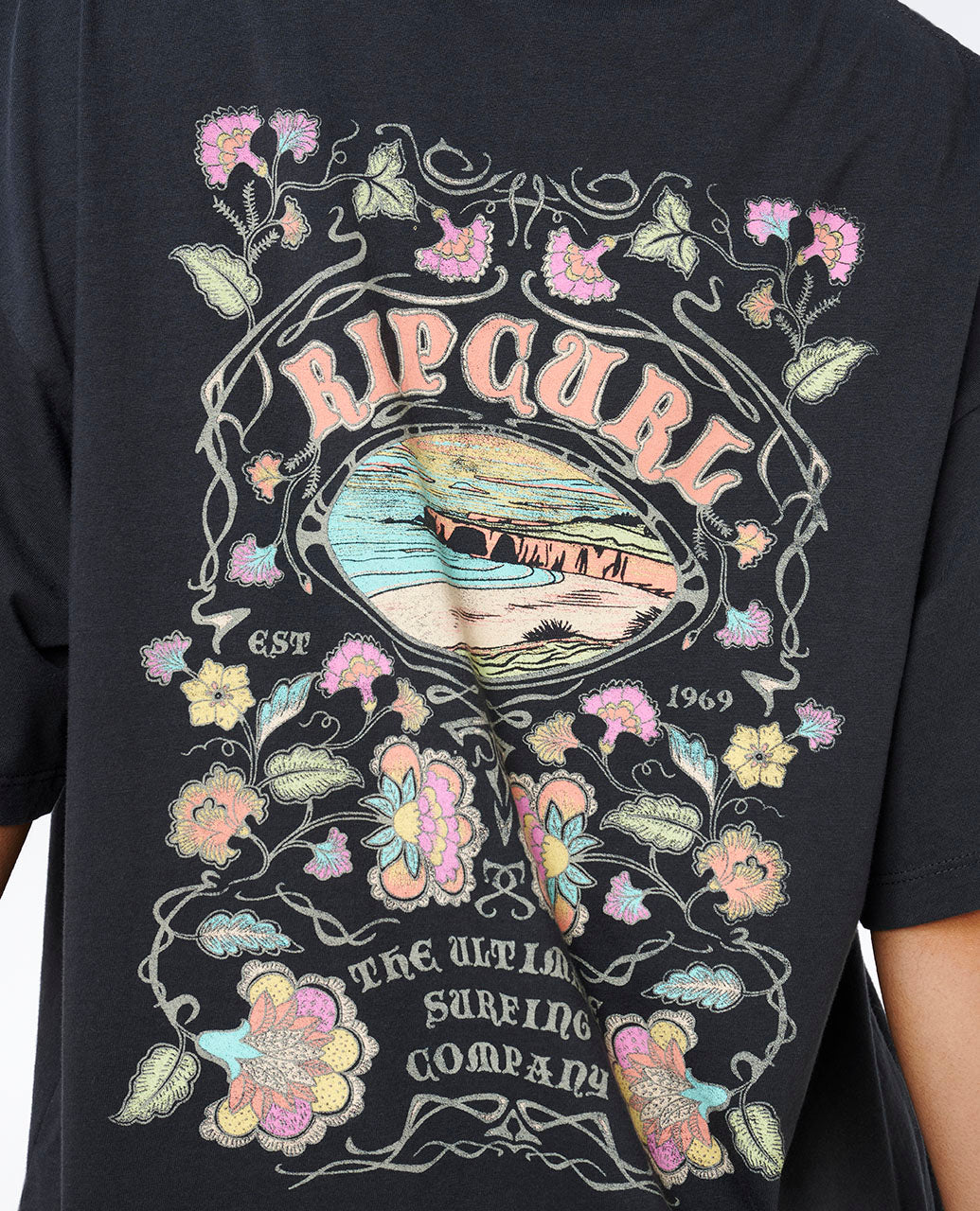 HALF MOON BAY HERTGE TEE - washed black