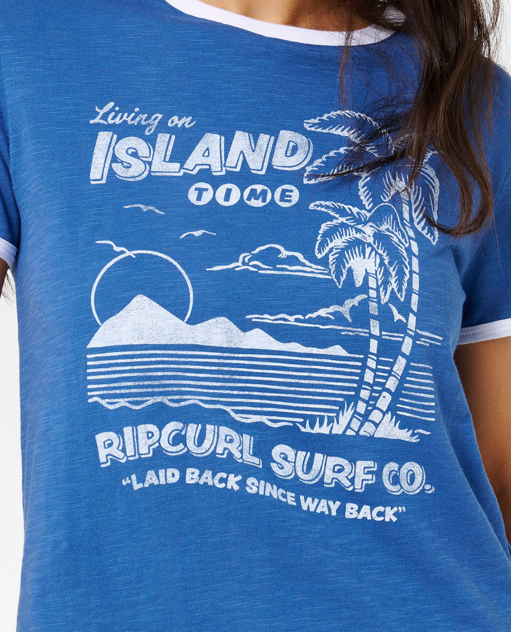 ISLAND TIME SLUB TEE - vintage navy