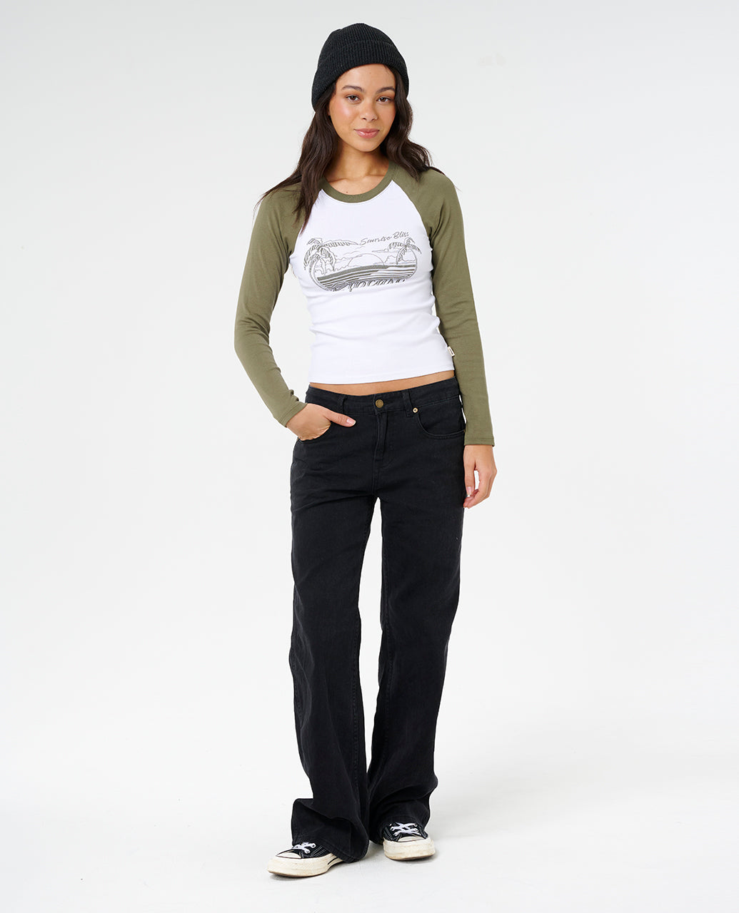 CATALINA ISLAND LS TEE - military green