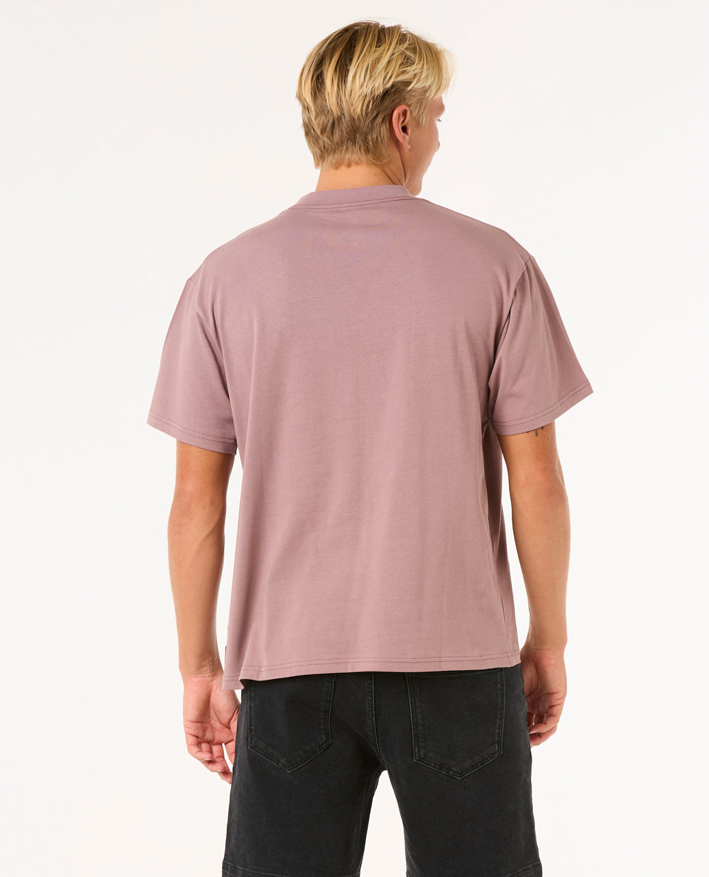 SEARCH GRID TEE - twilight mauve