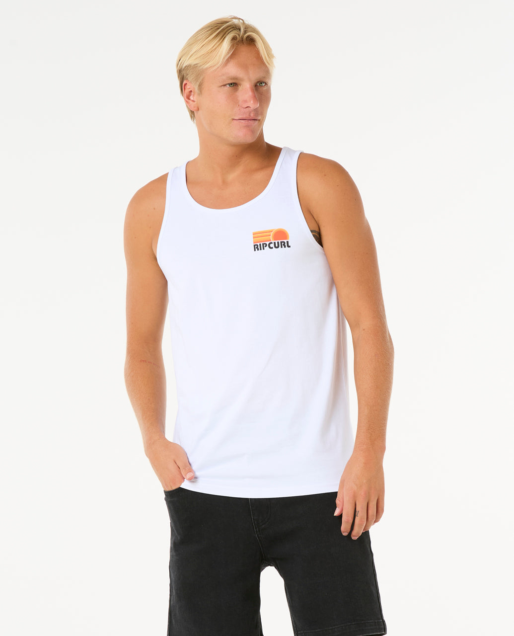 SURF REVIVAL PEAKING TANK - white