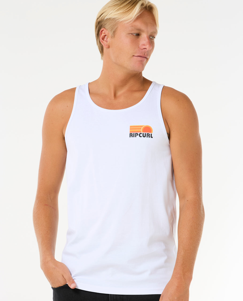 SURF REVIVAL PEAKING TANK - white