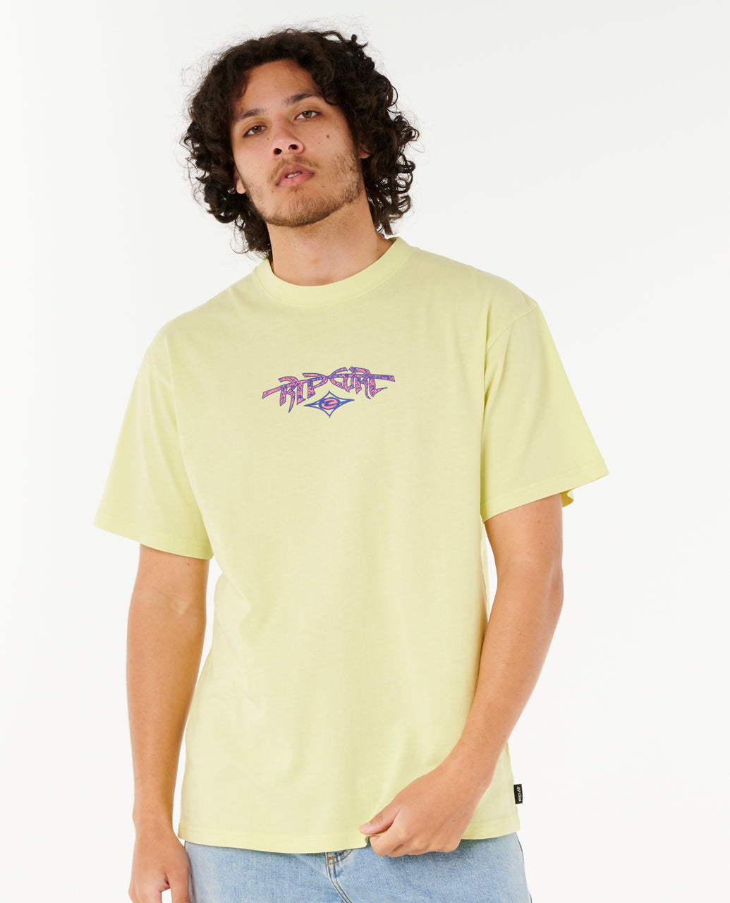 RAW ENERGY GNARLY TEE - lime wash