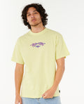 RAW ENERGY GNARLY TEE - lime wash