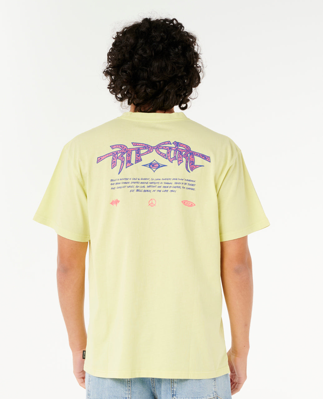 RAW ENERGY GNARLY TEE - lime wash