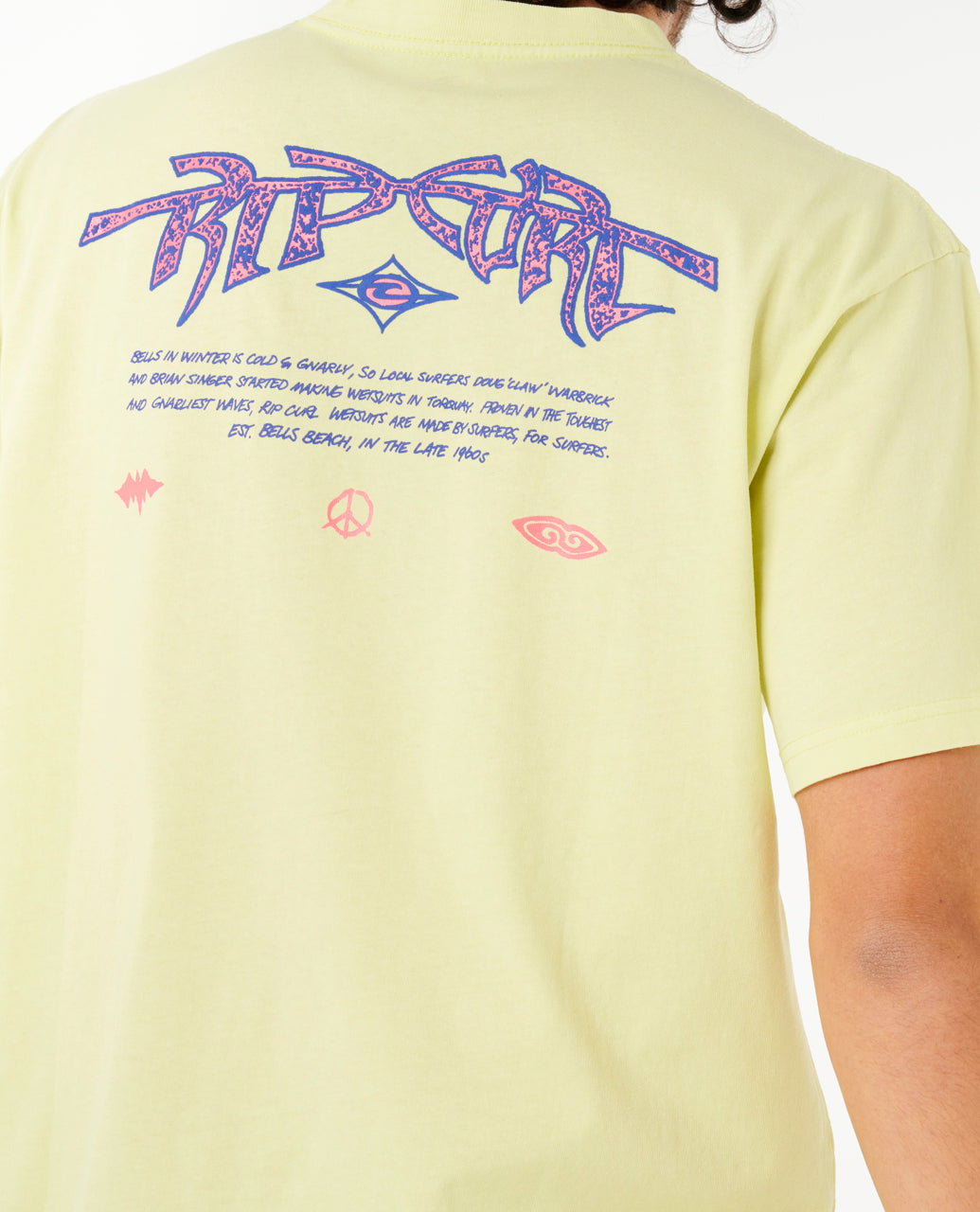 RAW ENERGY GNARLY TEE - lime wash