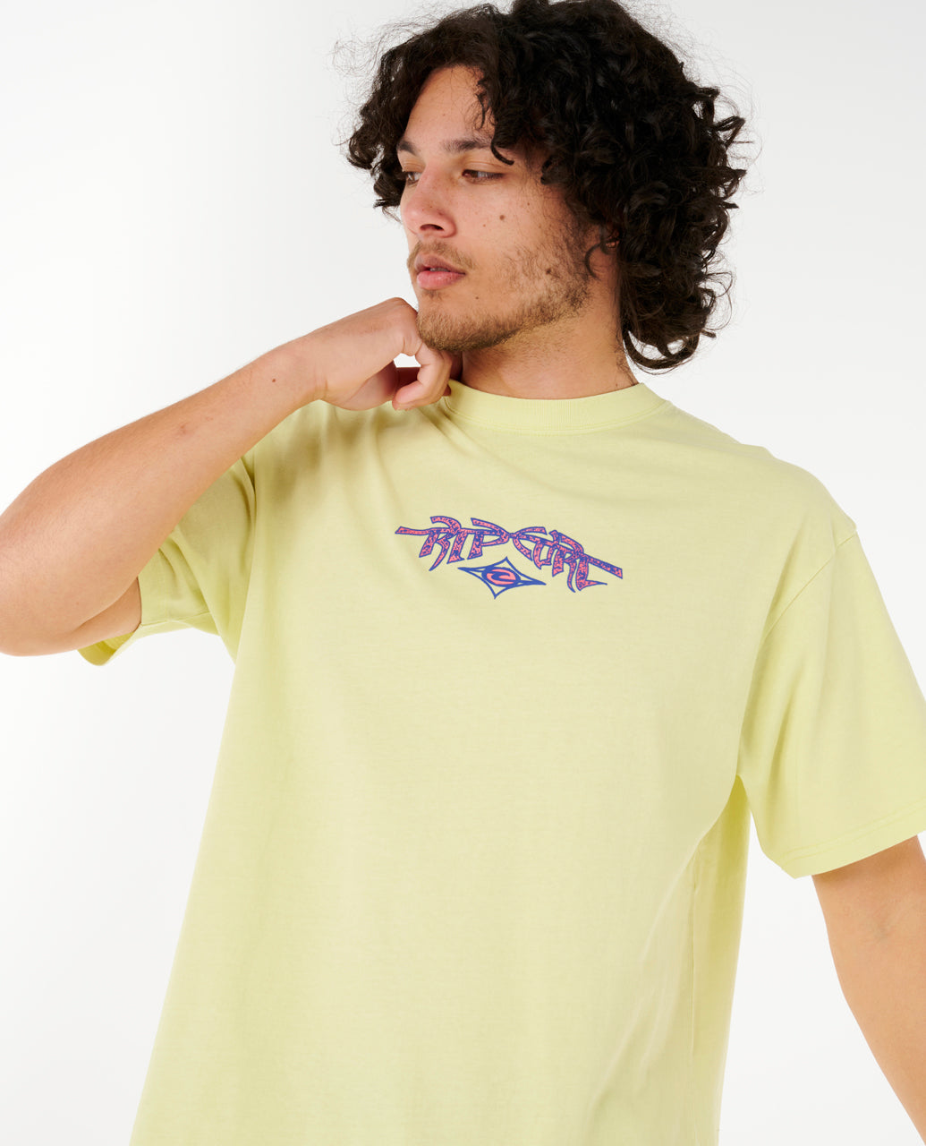 RAW ENERGY GNARLY TEE - lime wash