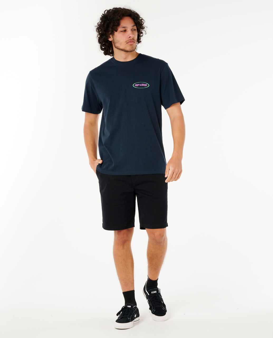 RITUALS OVAL TEE - dark navy