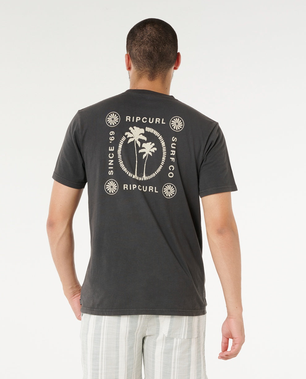 MOD CALI TWO PALMS TEE - washed black