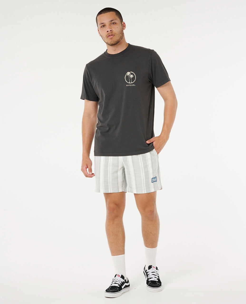MOD CALI TWO PALMS TEE - washed black