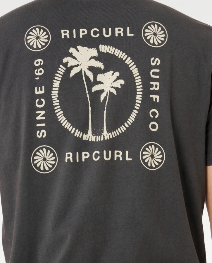MOD CALI TWO PALMS TEE - washed black