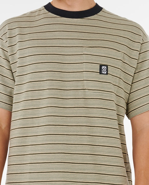 SEARCH STRIPE T - khaki sand