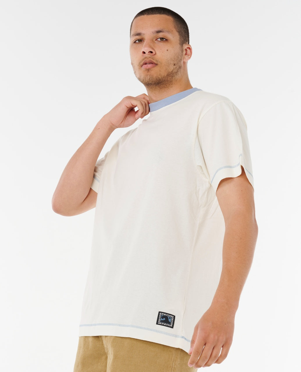 AOTS TY WILLIAMS RINGER TEE - bone