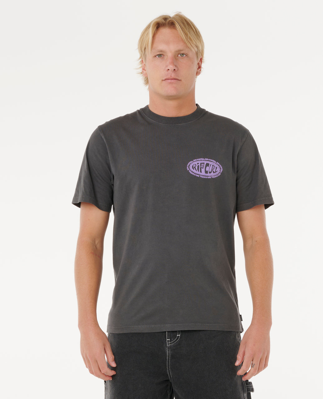 RAW ENERGY DE OVAL T - washed black