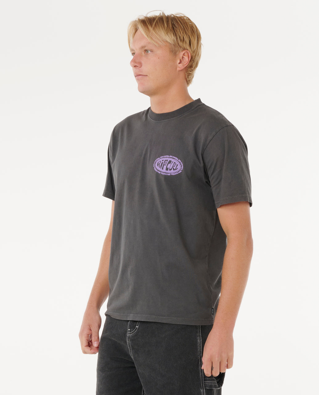 RAW ENERGY DE OVAL T - washed black