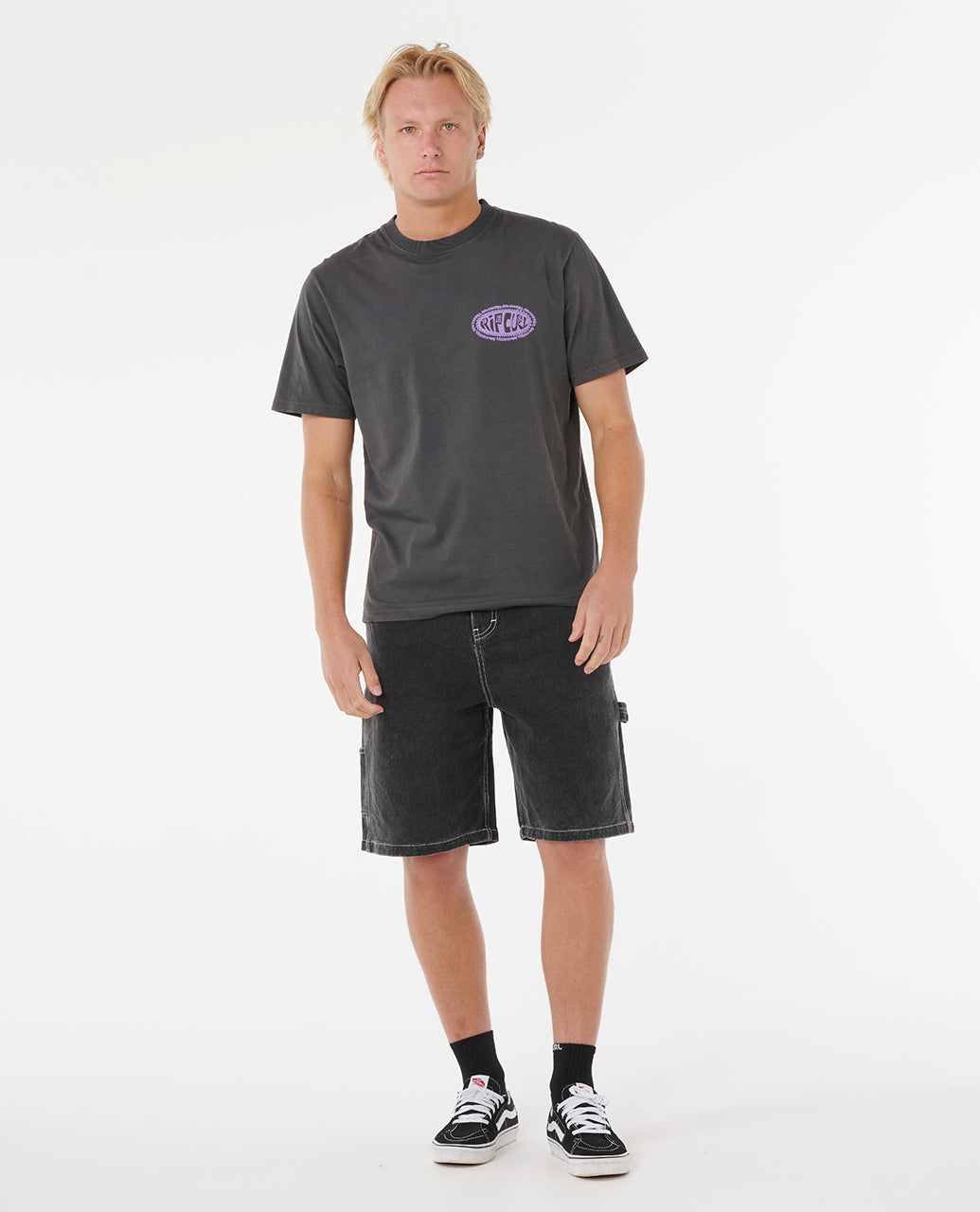 RAW ENERGY DE OVAL T - washed black