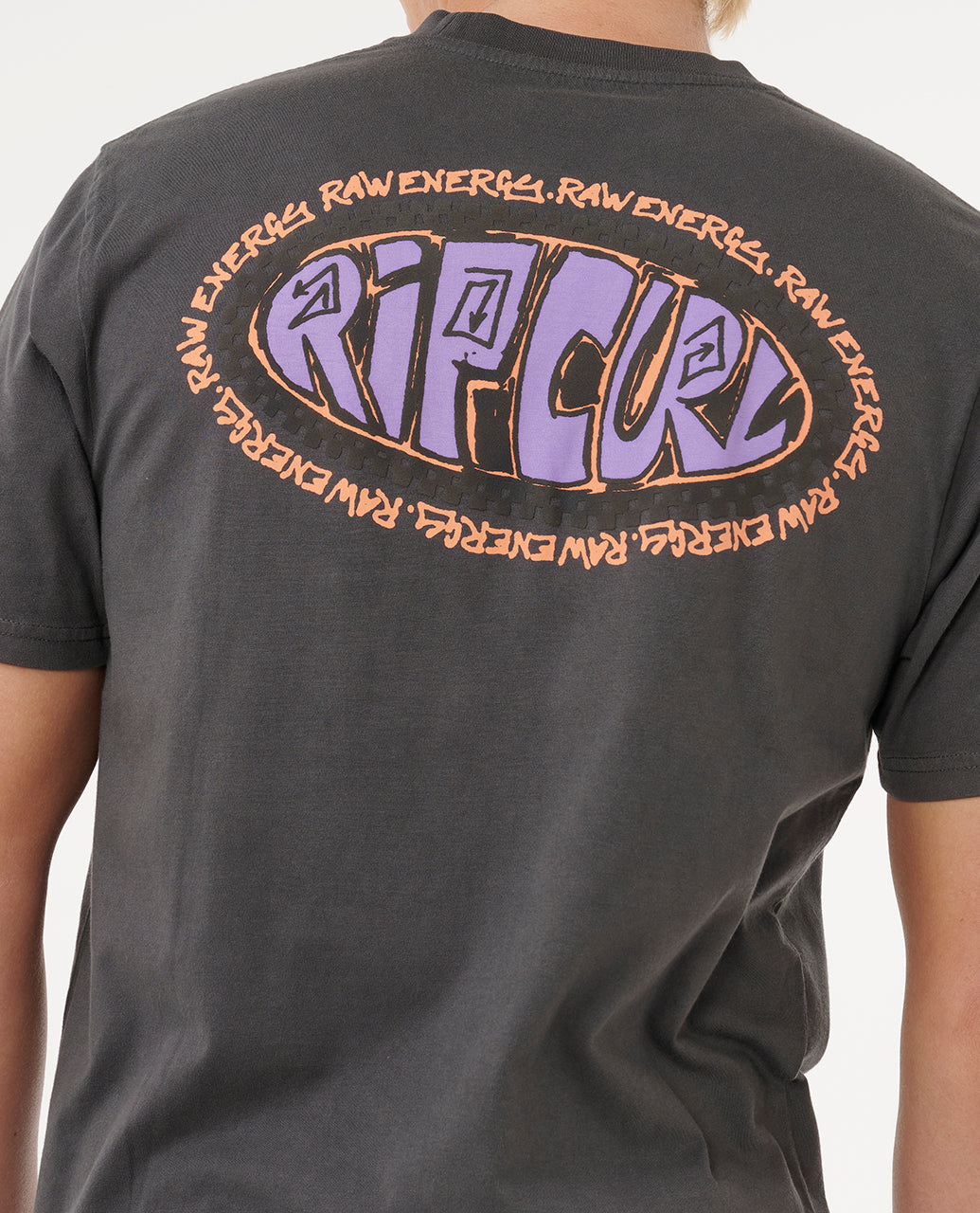 RAW ENERGY DE OVAL T - washed black