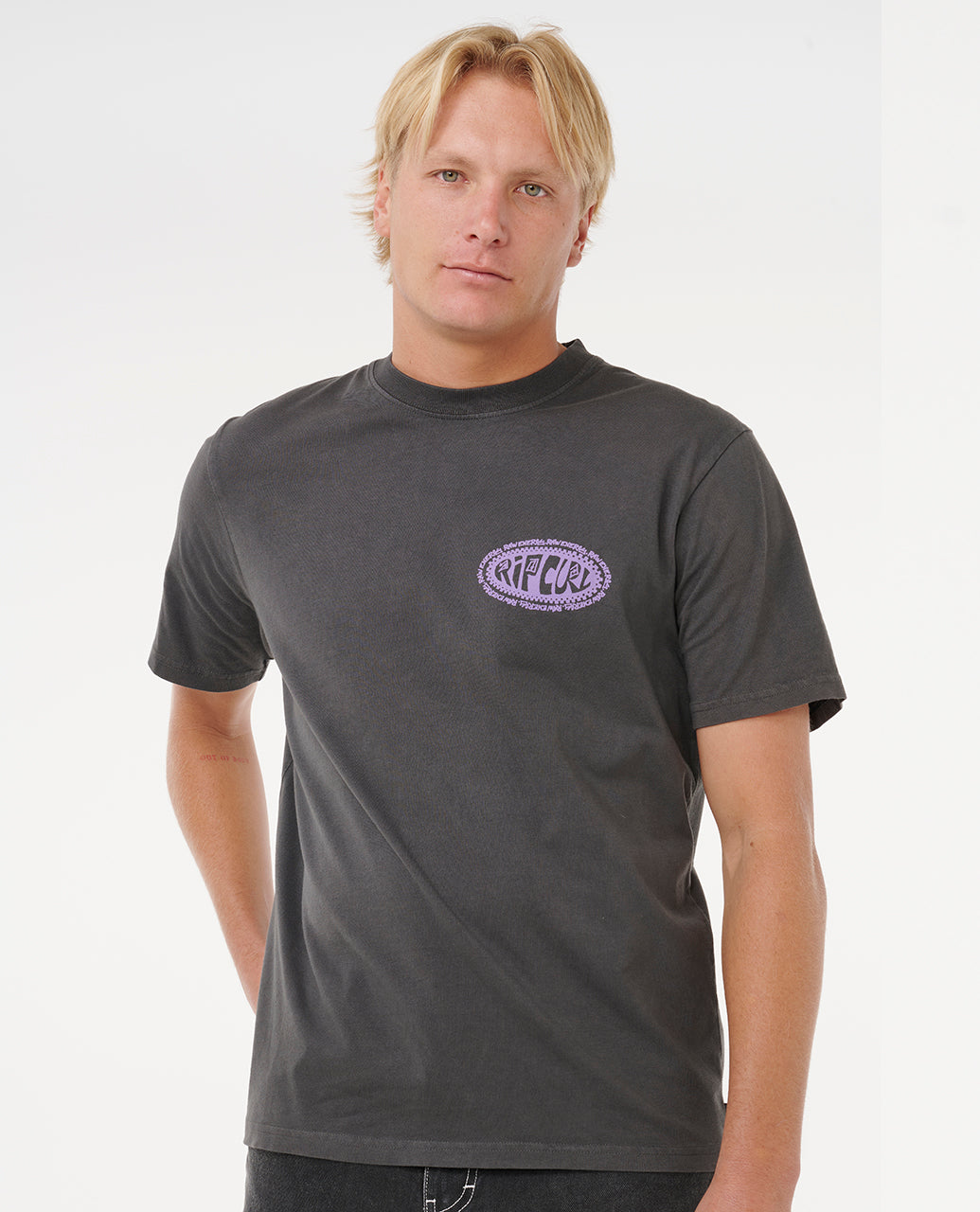 RAW ENERGY DE OVAL T - washed black