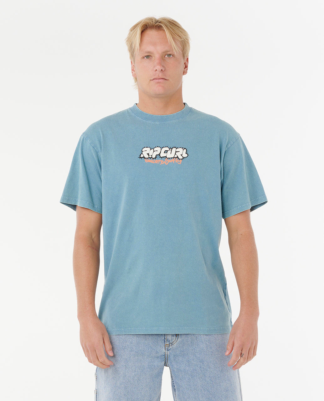RAW ENERGY BUBBLE TEE - storm blue