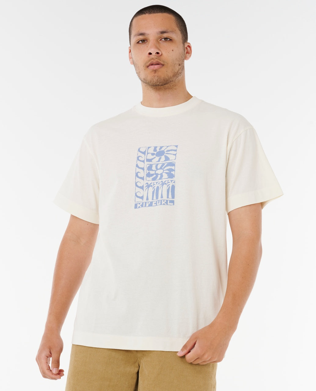 AOTS TY WILLIAMS STACKED TEE - bone