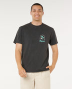 MOD CALI SUNSET TEE - washed black