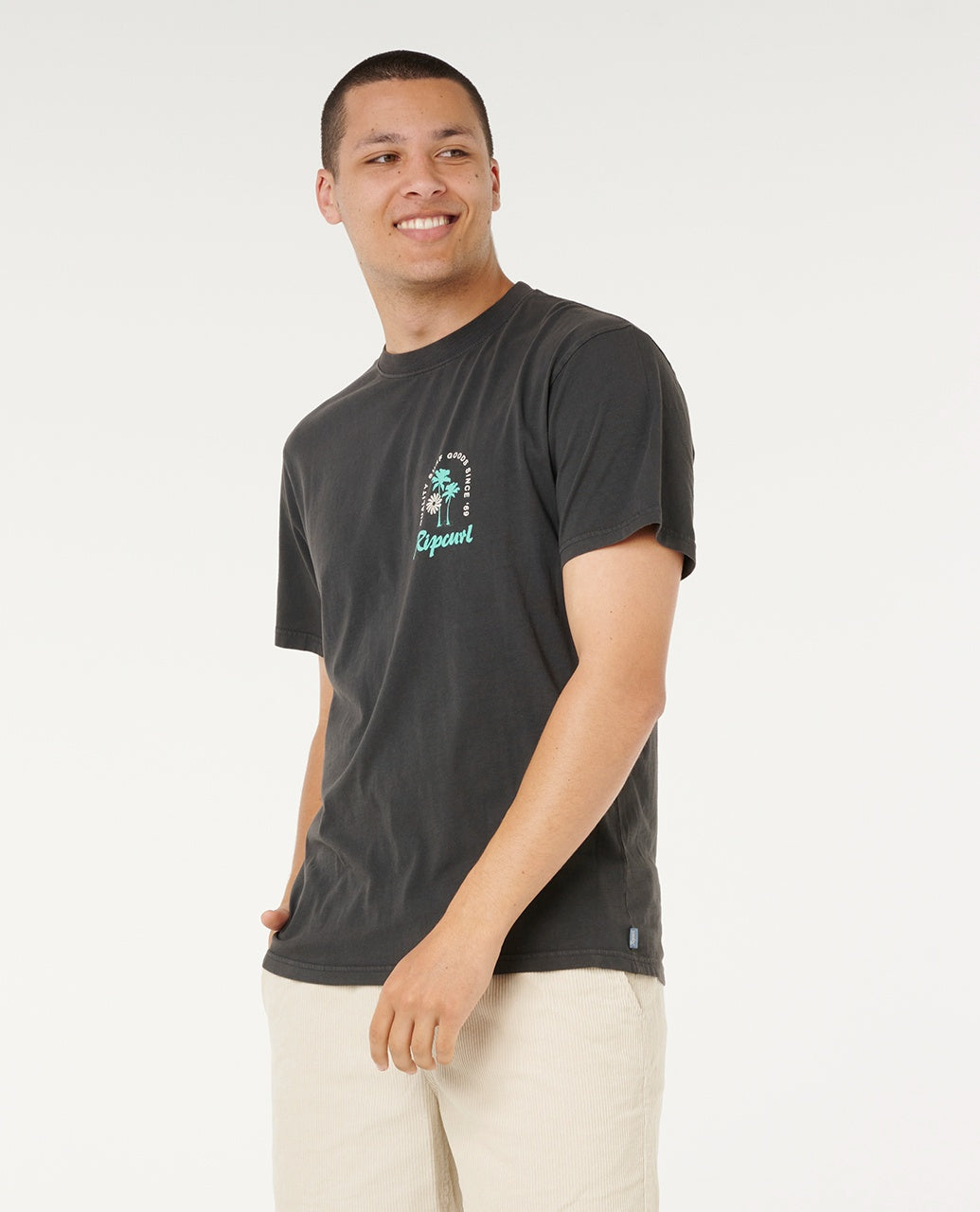 MOD CALI SUNSET TEE - washed black