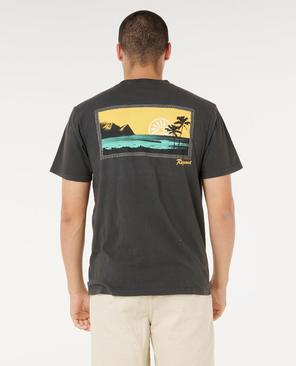 MOD CALI SUNSET TEE - washed black
