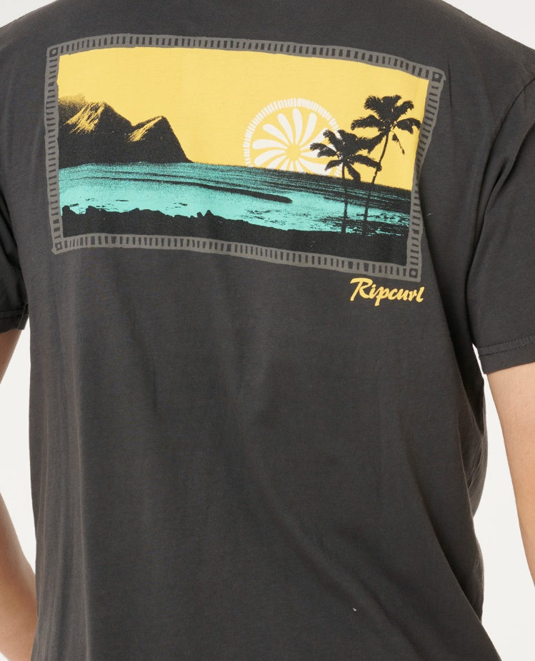 MOD CALI SUNSET TEE - washed black