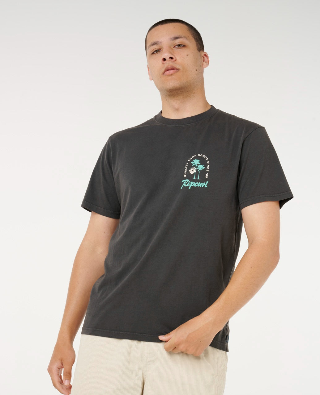 MOD CALI SUNSET TEE - washed black