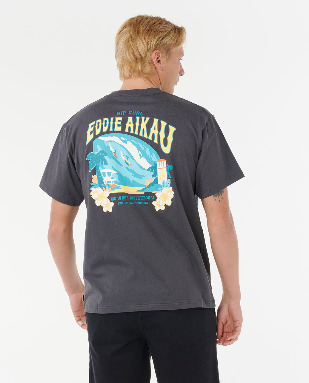 EWG THE BAY TEE - washed black