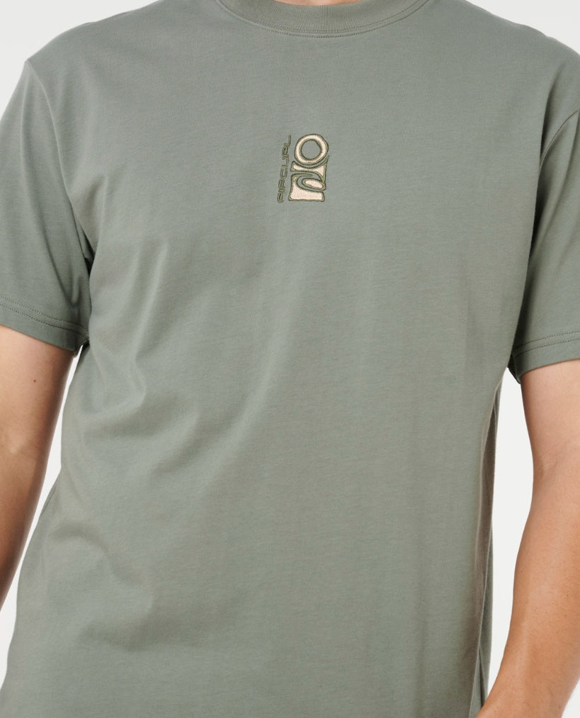 SEARCH STACK EMBROID T - cactus green