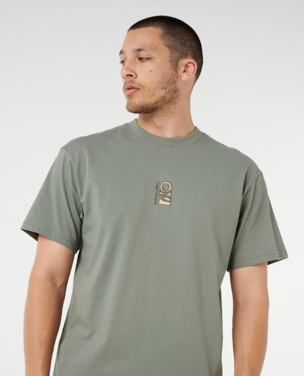 SEARCH STACK EMBROID T - cactus green