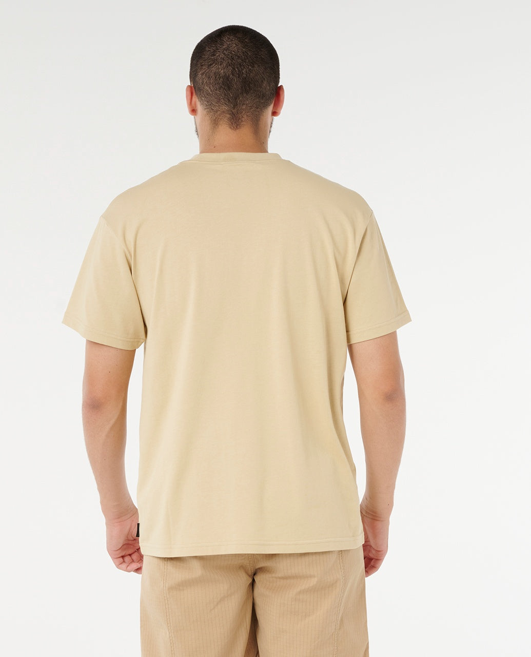 SEARCH STACK EMBROID T - khaki sand