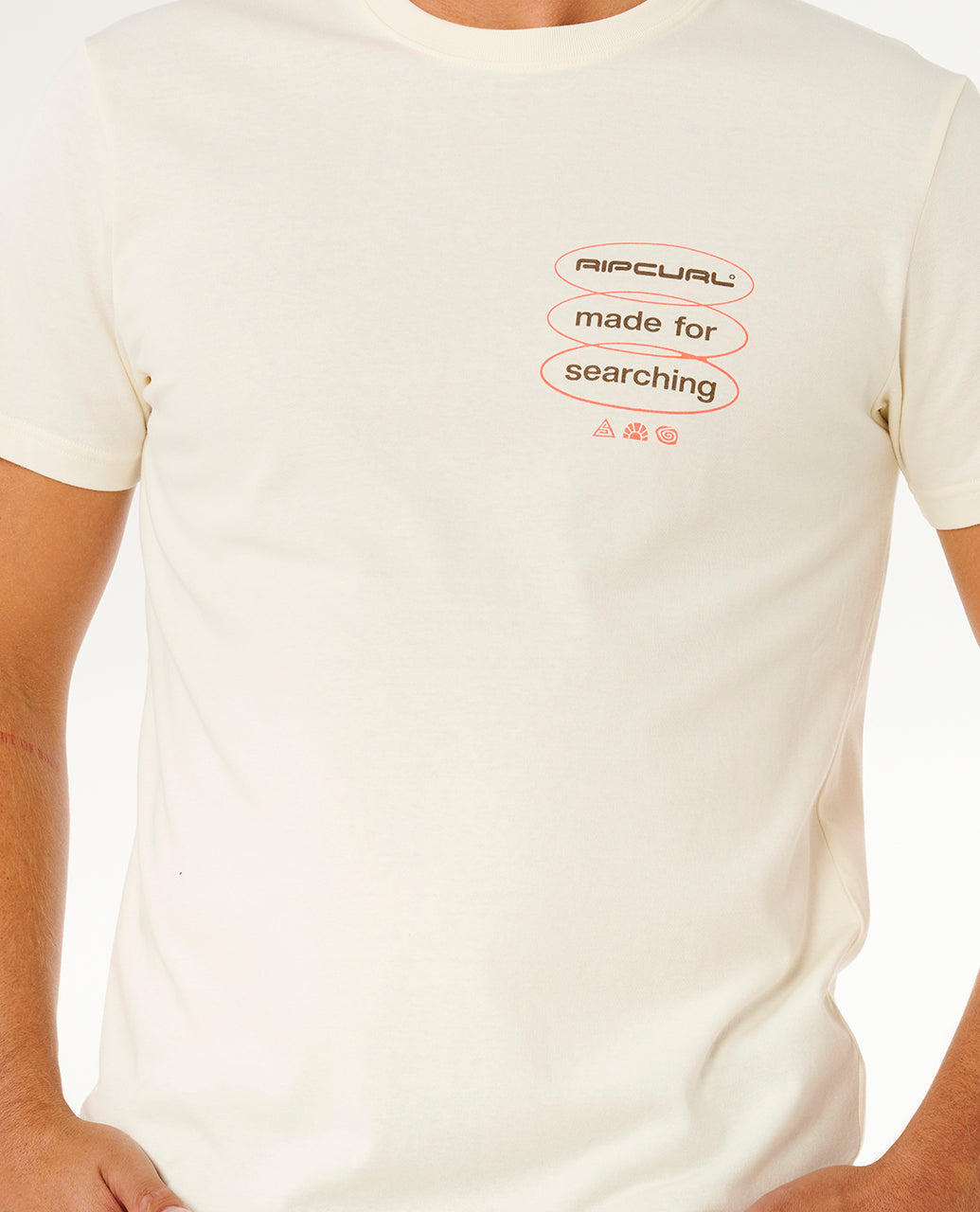 VAPORCOOL SEARCH 3 STACKS TEE - bone
