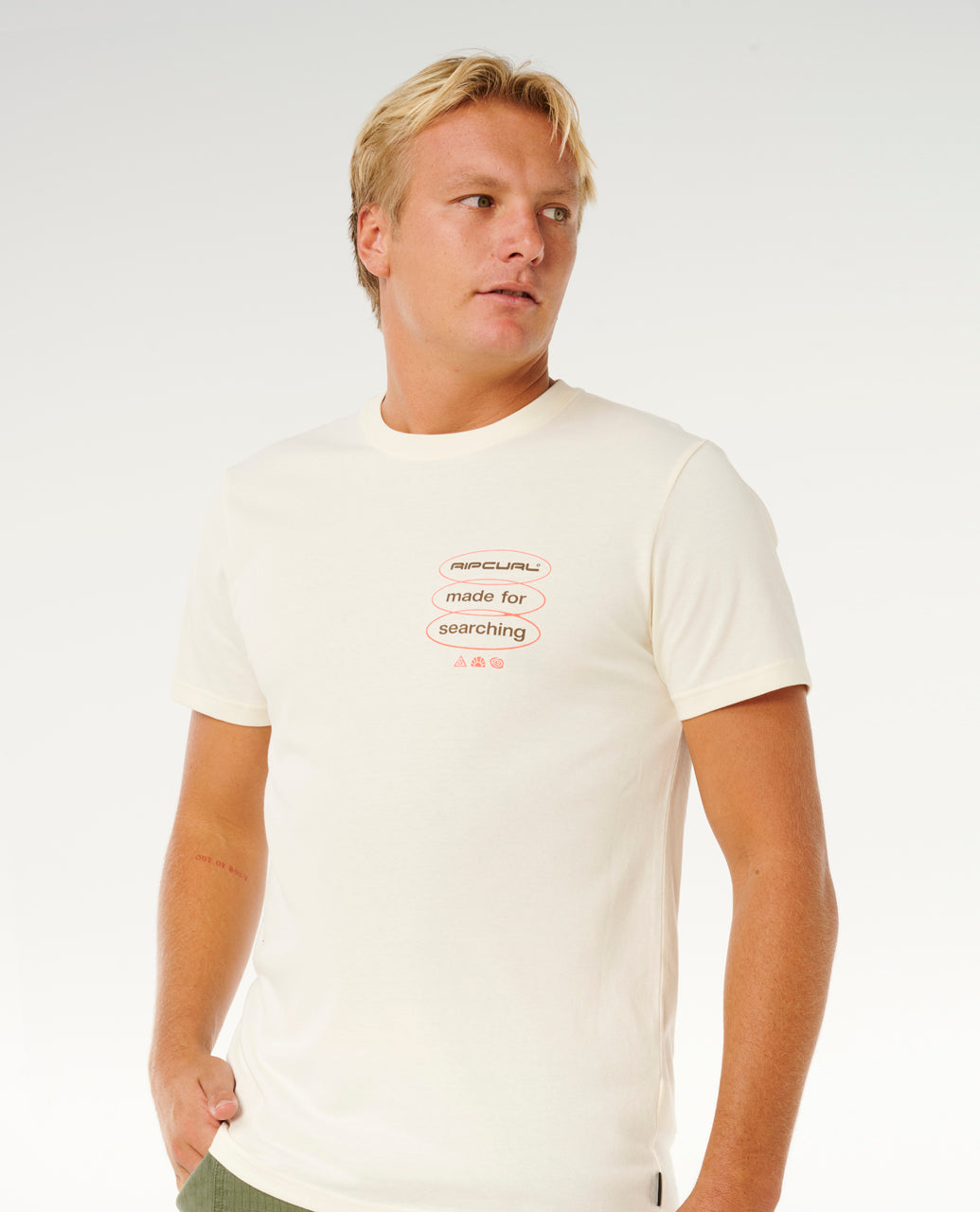 VAPORCOOL SEARCH 3 STACKS TEE - bone