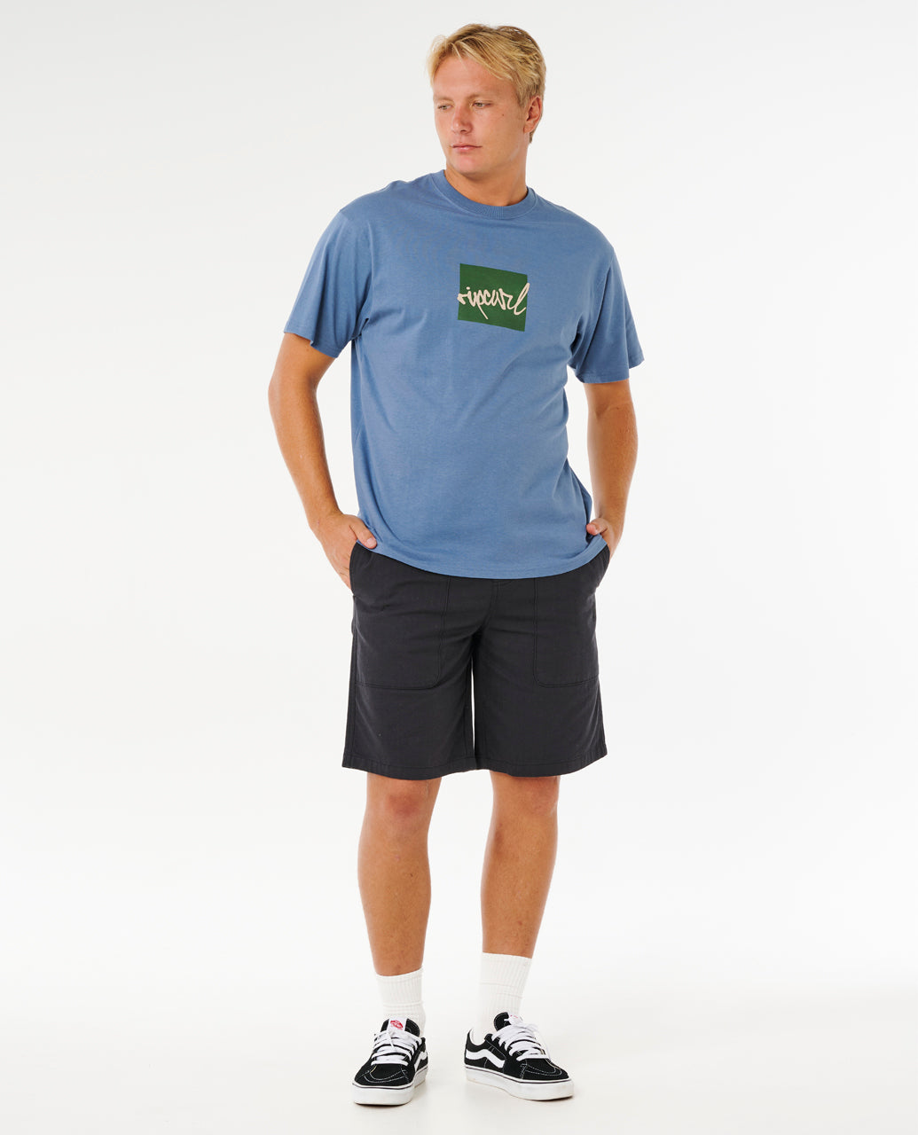 RIP SCRIPT ICON TEE - bluefin